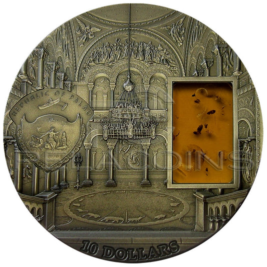 PALAU 2011 10$ ZAMEK NEUSCHWANSTEIN - MINERAL ART III