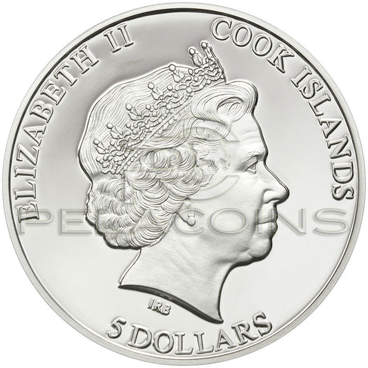 Cook Islands 2011 5$ Meteoryt- The Muonionalusta