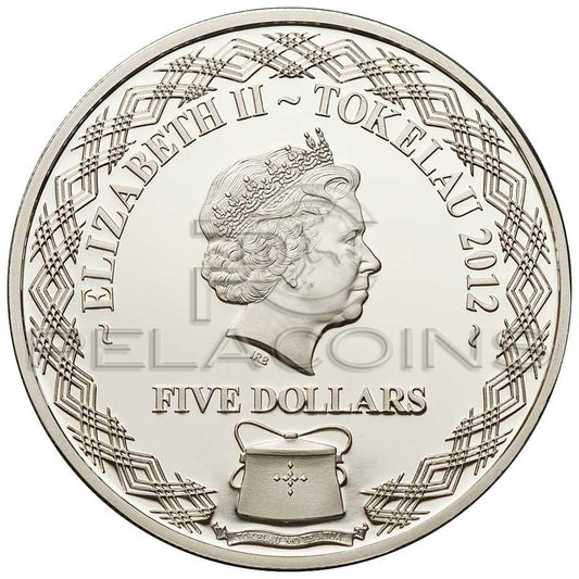 Tokelau 2012 5$ Butterfly 3D - Exotic Butterflies