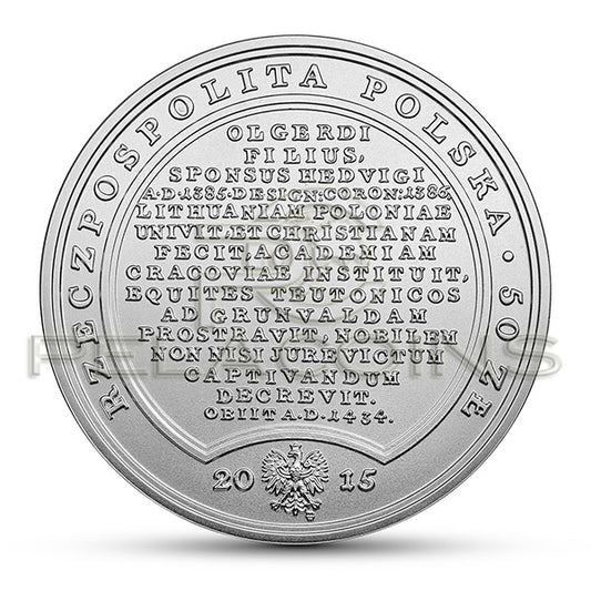 Polska 2015 50 zł Skarby Stanisława Augusta – Władysław Jagiełło