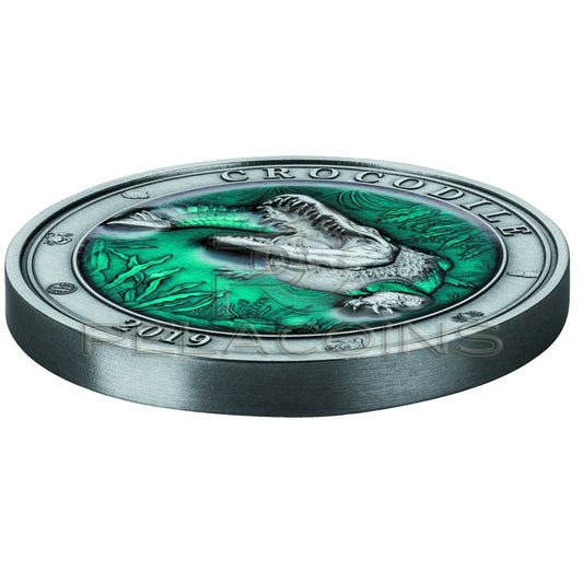 Barbados 2019 5$ Underwater World - Crocodile 3oz