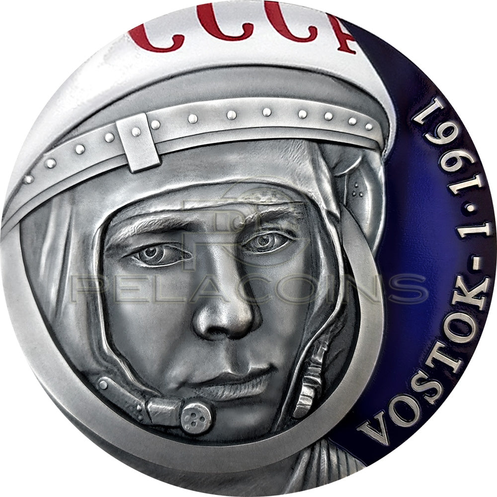 Cameroon 2021 3000 Francs YURI GAGARIN VOSTOK-1 60th Anniversary 3oz