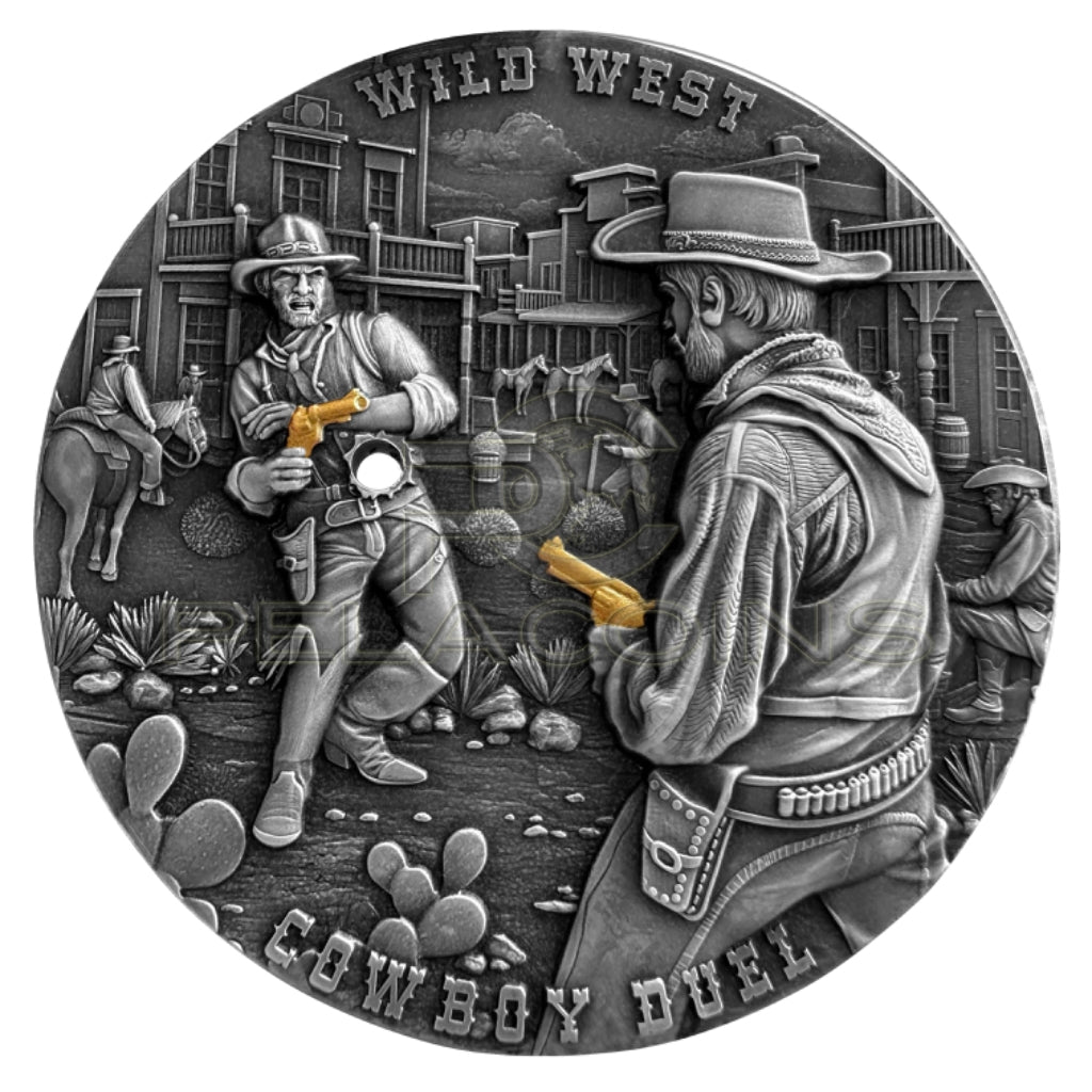 Cameroon 2024 2000 Francs Wild West - Cowboy Duel 2oz