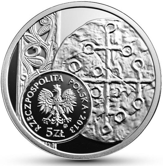 5 zł, Historia monety polskiej - denar Bolesława Chrobrego, 2013