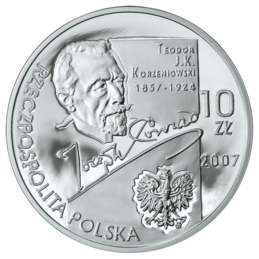 10 zł, 150. rocznica urodzin Konrada Korzeniowskiego / Josepha Conrada (1857-1924), 2007