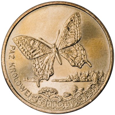 2 zł, Zwierzęta świata - Paź królowej (łac. Papilio machaon), 2001