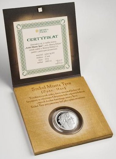 Kolekcja Monety biblijne - Szekel miasta Tyru (27 p.n.e. - 14 n.e.)