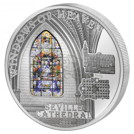 Cook Islands 2011 10$ Windows of Heaven Seville Cathedral