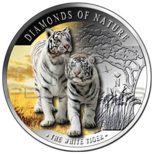 Fiji 2012 10$ Diamonds of Nature - White Tiger