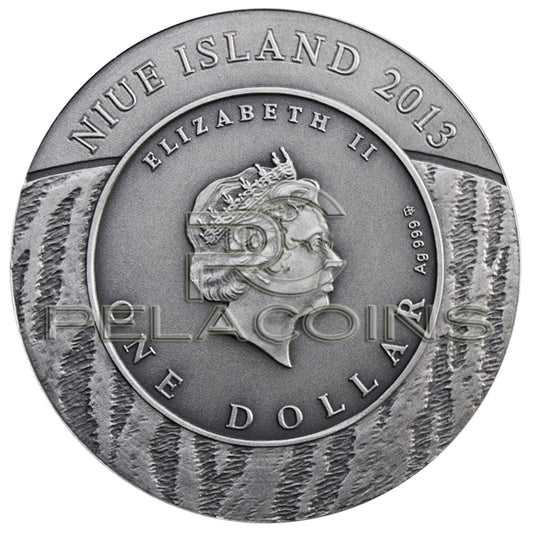 Niue Island 2013 1$ Wildlife Family - Tigers 1oz