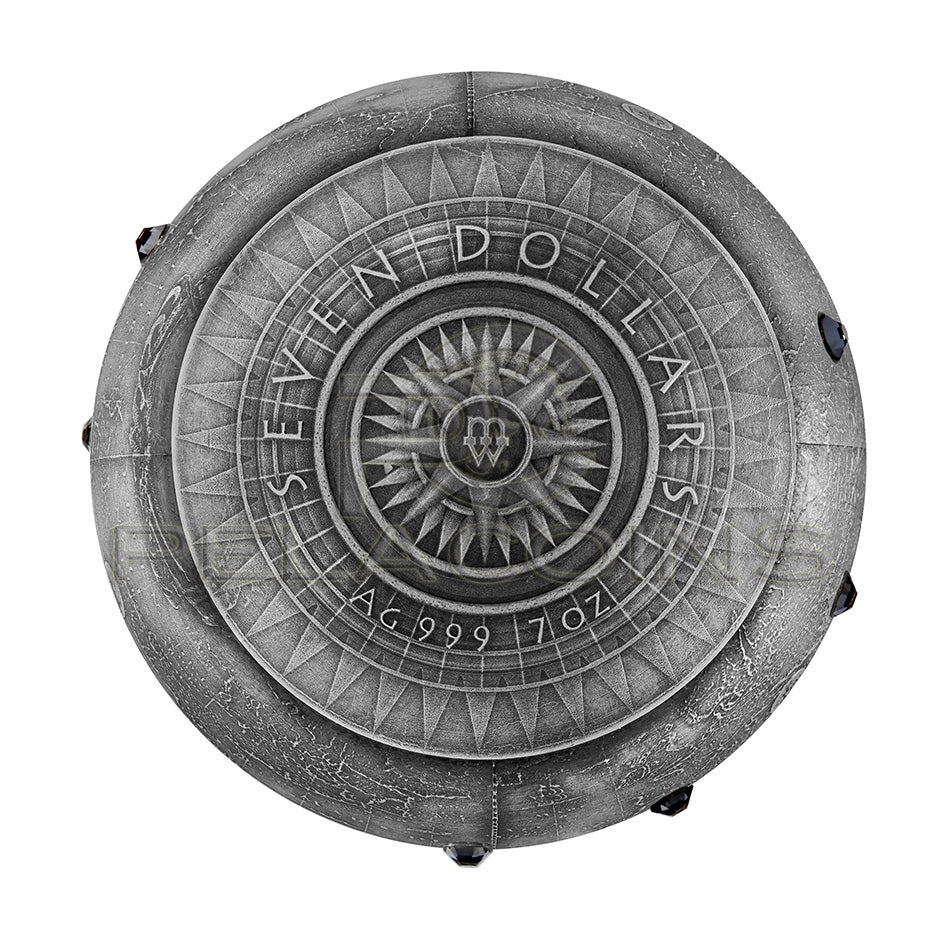 Niue Islands 2015 7$ Seven new Wonders of the World - spherical shape 7oz Antique finish