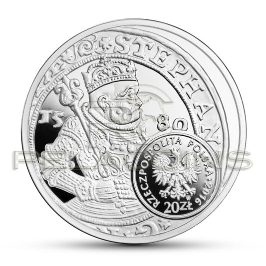 Polska 2016 20zł Historia Monety Polskiej – szeląg, talar Stefana Batorego