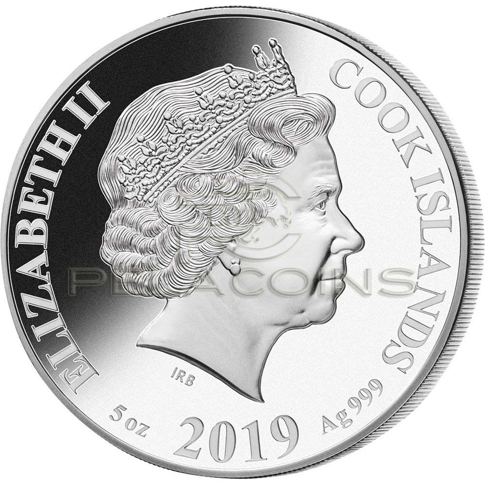 Cook Islands 2019 25$ Mother Of Pearl Lunar - The Year of the Pig 5oz