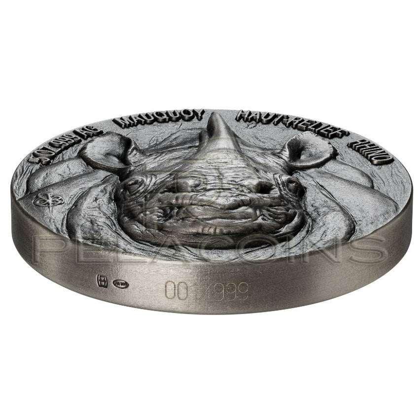 Ivory Coast 2019 5000 Francs Mauquoy RHINO Big Five 5oz