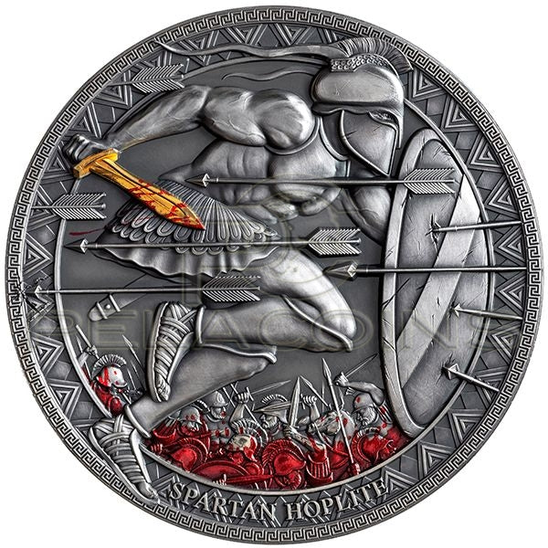 Cameroon 2019 3000 Francs SPARTAN HOPLITE  Legendary Warriors Series 3oz