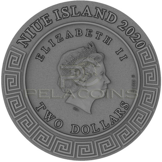 Niue Island 2020 2$ APOLLO God Of The Sun Gods 2oz