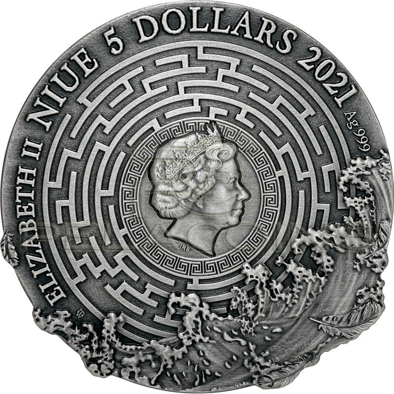 Niue Island 2021 5$ DEDAL AND IKAR - MYTHOLOGY 2oz