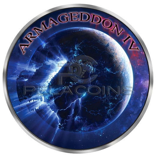 Canada 2021 5$ Maple Leaf - Grim Reaper Armageddon IV 1oz Ruthenium plated Color