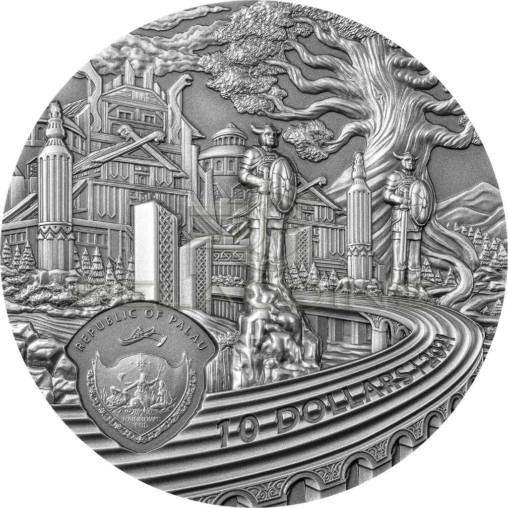 Palau 2021 10$ Vikings Rites of Passage & Afterlife 2oz