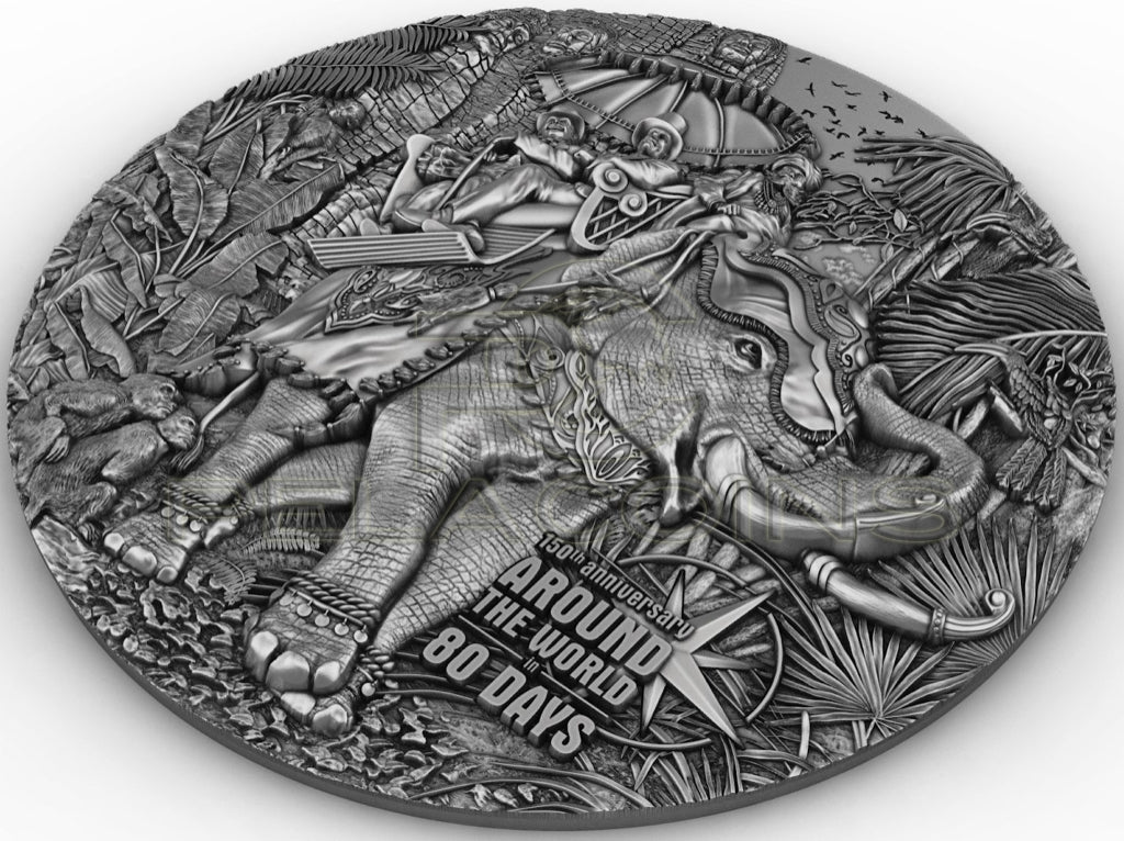 Niue Island 2022 5$ 150th anniversary - Around the World in 80 Days 3oz Silver Coin