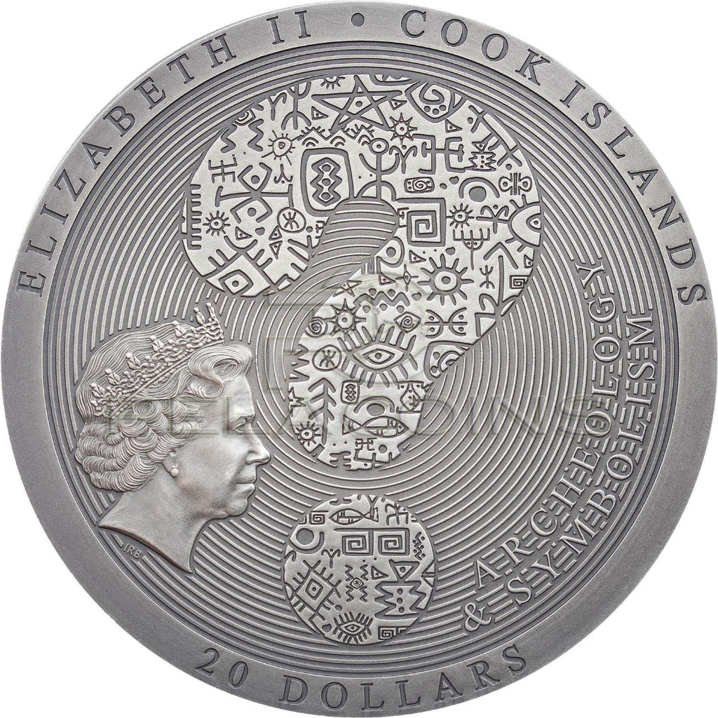 Cook Island 2022 20$ Tutankhamun’s Tomb 1922 Antiqued – Archeology & Symbolism 3oz