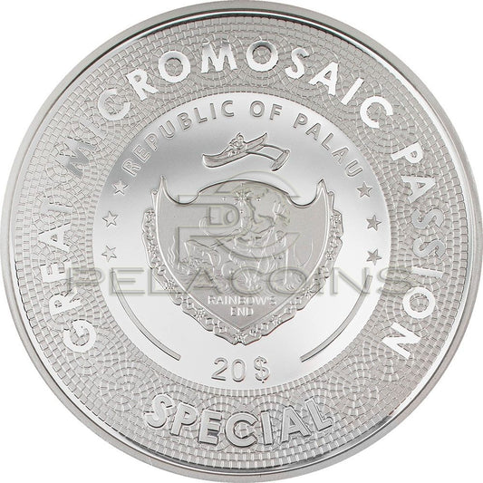 Palau 2022 20$ Five Ladies Great Micromosaic Passion - Special Edition 5oz