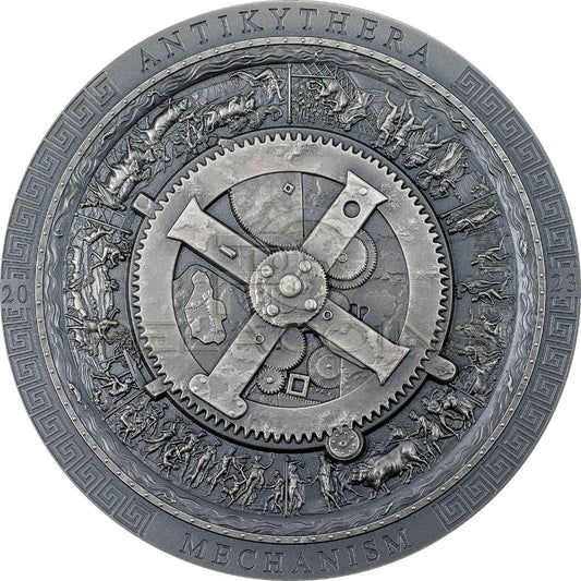 Cook Islands 2023 20$ Antikythera Mechanism Archeology & Symbolism Antiqued 3oz