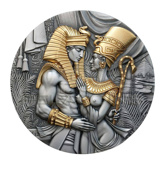 Cameroon 2023 2000 Francs AMENHOTEP and NEFERTITI 2oz Silver Coin