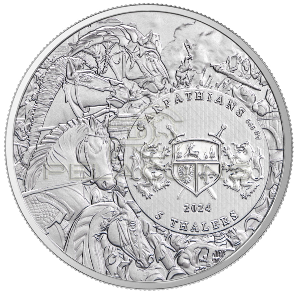 Carpathians 2024 5 Thalers Four Horsemen of Apocalypse - Red Horse 1oz