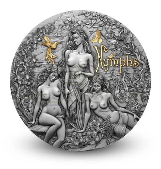 Cameroon 2024 2000 Francs NYMPHS 2oz Silver Coin