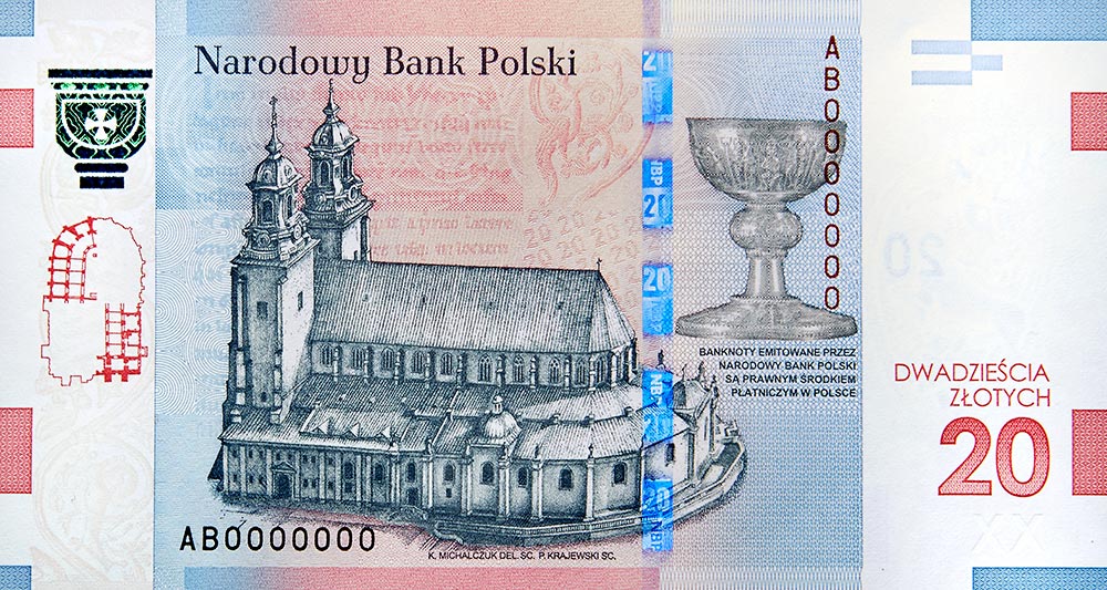 20 zł, Chrzest Polski - Banknot kolekcjonerski - 1050. rocznica Chrztu Polski, 2016